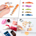 Plastilină aerată portocalie Air Clay OKTO Colours, 10 buc. × 6 g, mărimea S
