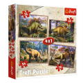 Puzzle „Dinozauri” 4 în 1, 207 elem. Puzzle „Dinozauri” 4 în 1, 207 elem.
