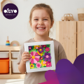 Tablou 3D pe numere din plastilină aerată Air Clay 15×15 cm – Grădină cu flori Tablou 3D pe numere din plastilină aerată Air Clay 15×15 cm – Grădină cu flori