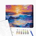 Pictură pe numere 40х50 cm (fără cutie) – Apus peste ocean Pictură pe numere 40х50 cm (fără cutie) – Apus peste ocean