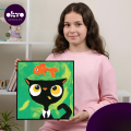 Объемная 3D картина по номерам из воздушного пластилина Air Clay 29 x 29 см — Черный кот Объемная 3D картина по номерам из воздушного пластилина Air Clay 29 x 29 см — Черный кот