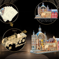 Puzzle 3D „Gară feroviară” cu iluminare LED, 255 elem. Puzzle 3D „Gară feroviară” cu iluminare LED, 255 elem.
