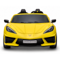 Mașinuță Corvette C8, Baterie 12V10AH, 2 motoare de 90W, roti EVA, scaune din piele Mașinuță Corvette C8, Baterie 12V10AH, 2 motoare de 90W, roti EVA, scaune din piele