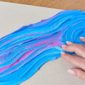 Объемная 3D картина из воздушного пластилина Air Clay 30×40 см — Водяные лилии