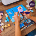 3D Pictură pe numere cu plastilină aerată Air Clay 30×40 сm – Salutări din Paris