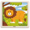 Set de puzzle-uri din lemn Viga Toys cu suport, 12 puzzle-uri a câte 9 piese Set de puzzle-uri din lemn Viga Toys cu suport, 12 puzzle-uri a câte 9 piese
