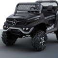 Mașinuță Mercedes-Benz Unimog, Baterie 12V14Ah, 4 motoare de 60W, roti EVA, scaune din piele Mașinuță Mercedes-Benz Unimog, Baterie 12V14Ah, 4 motoare de 60W, roti EVA, scaune din piele