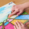Tablou 3D cu plastilină aerată Air Clay 30×40 сm – Câmpuri de flori din Olanda