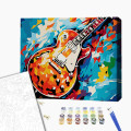 Pictură pe numere 30*40 сm (pânză neagră/fără cutie) – Chitară rock Pictură pe numere 30*40 сm (pânză neagră/fără cutie) – Chitară rock