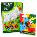 Set creativ „Dinozauri” cu carte de colorat, stickere și creioane cerate Set creativ „Dinozauri” cu carte de colorat, stickere și creioane cerate