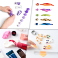 Plastilină aerată mov Air Clay OKTO Colours, 10 buc. × 6 g, mărimea S