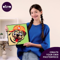 Объемная 3D картина по номерам из воздушного пластилина Air Clay 29×29 см — Мопс