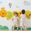 Panou educativ de perete din lemn „Omida”, 10 activități