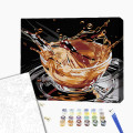 Pictură pe numere 30*40 сm (pânză neagră/fără cutie) – Strop de cafea