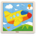 Set de puzzle-uri din lemn Viga Toys cu suport, 12 puzzle-uri a câte 9 piese Set de puzzle-uri din lemn Viga Toys cu suport, 12 puzzle-uri a câte 9 piese