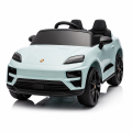 Mașinuță Porsche Macan Turbo EV, Baterie 12V10AH, 4 motoare de 25W, roti EVA, scaune din piele