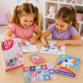 Set creativ „Unicorni” cu carte de colorat, stickere și creioane cerate
