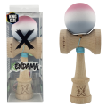 «Kendama Super Sticky X Original», rulment metalic, ața 62/65 cm, King size 7.5 x 6 x 18 cm, gradient roz-alb-gri