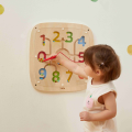 Panou educativ de perete din lemn „Numărare și sortare după culori” Panou educativ de perete din lemn „Numărare și sortare după culori”