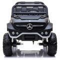 Mașinuță Mercedes-Benz Unimog, Baterie 12V14Ah, 4 motoare de 60W, roti EVA, scaune din piele Mașinuță Mercedes-Benz Unimog, Baterie 12V14Ah, 4 motoare de 60W, roti EVA, scaune din piele