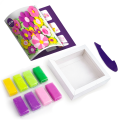 Tablou 3D pe numere din plastilină aerată Air Clay 15×15 cm – Grădină cu flori Tablou 3D pe numere din plastilină aerată Air Clay 15×15 cm – Grădină cu flori