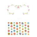 Set de pietricele și stickere pentru față și unghii „Zâna florilor” Set de pietricele și stickere pentru față și unghii „Zâna florilor”