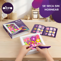 Tablou 3D pe numere din plastilină aerată Air Clay 15×15 cm – Grădină cu flori Tablou 3D pe numere din plastilină aerată Air Clay 15×15 cm – Grădină cu flori