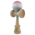 «Kendama Super Sticky X Original», Металлический Подшипник, веревка 62/65 см, King size 7.5 x 6 x 18 см, розово-бело-серый градиент