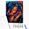 Pictură pe numere 30*40 сm (pânză neagră/fără cutie) – Prieten loial Pictură pe numere 30*40 сm (pânză neagră/fără cutie) – Prieten loial