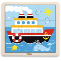 Set de puzzle-uri din lemn Viga Toys cu suport, 12 puzzle-uri a câte 9 piese Set de puzzle-uri din lemn Viga Toys cu suport, 12 puzzle-uri a câte 9 piese