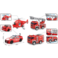 1:20 Set mașini de pompieri cu fricțiune (lumini /sunete) 1:20 Set mașini de pompieri cu fricțiune (lumini /sunete)