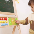 Șevalet pentru copii cu tablă dublă 2 în 1 și panou educativ Șevalet pentru copii cu tablă dublă 2 în 1 și panou educativ
