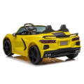 Mașinuță Corvette C8, Baterie 12V10AH, 2 motoare de 90W, roti EVA, scaune din piele Mașinuță Corvette C8, Baterie 12V10AH, 2 motoare de 90W, roti EVA, scaune din piele