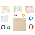 Geoboard din lemn „Planșă matematică”, 64 pini Geoboard din lemn „Planșă matematică”, 64 pini