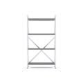 Стеллаж Nex Loft 1100x600x240 мм, 4 полки, ЛДСП, Белый / Антрацит