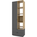 Шкаф с распашными дверями Nex Home A001R, 800x420x2300 мм, ЛДСП Антрацит/Дуб Артизан