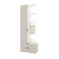Шкаф с распашными дверями Nex Home A001R, 800x420x2300 мм, Cashmere-White Snow