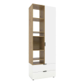 Шкаф с распашными дверями Nex Home A001L, 800x420x2300 мм, White Snow/Oak Artisan