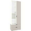 Шкаф с распашными дверями Nex Home A001L, 800x420x2300 мм, White Snow/Cashmere