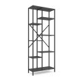 Стеллаж Nex Loft Cascade 1780x700x300 мм, 7 полок, ЛДСП, Антрацит / Антрацит