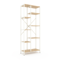 Raft metalic Nex Loft Cascade 1780x700x300 mm, 7 rafturi, PAL, White / Oak Artisan