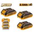 Комплект аккумуляторов 3*4.0 Ah 20V INGCO COSLI251296