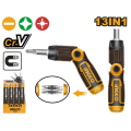 Set de șurubelnițe cu clichet 13in1 INGCO AKISD1208