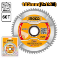 Disc pentru lemn 185x20mm 60T INGCO TSB118513