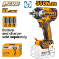 Mașină de înșurubat cu impact compatibilă cu acumulator 550N.m INGCO CIWLI20551