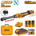 Cheie cu clichet exstinsa cu acumulator 20V/2*2.0Ah INGCO CDRLI2065292