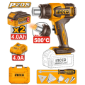 Аккумуляторный строительный фен INGCO HGLI20085
