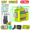 Nivelă laser multi-linie 0-30m Verde DYLLU DTLE8M12
