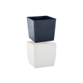 115083 Ghiveci de flori Cvadro 16*16*15.5 cm Aleana, trandafir alb