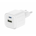 Încărcător Universal pentru Acasă SWISSTEN GaN 1x USB-C 35W PD + 1x USB-A 27W QC Alb